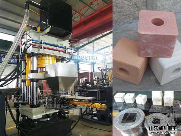 鹽磚液壓機送料細節(jié)